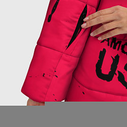 Куртка зимняя женская AMONG US - ORANGE & GREEN, цвет: 3D-красный — фото 2