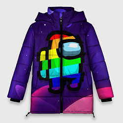Куртка зимняя женская AMONG US - RAINBOW SPACE, цвет: 3D-красный