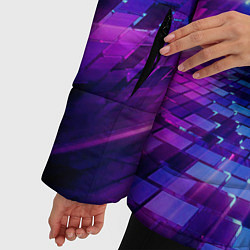 Куртка зимняя женская Неоновый туннель, цвет: 3D-черный — фото 2