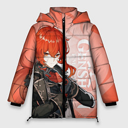 Куртка зимняя женская GENSHIN IMPACT, ДИЛЮК, цвет: 3D-черный