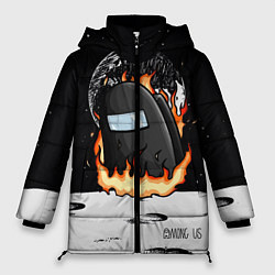 Куртка зимняя женская Among Us fire, цвет: 3D-светло-серый