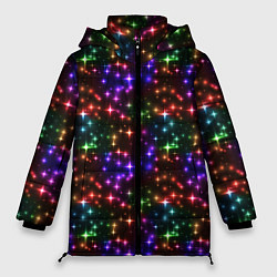 Куртка зимняя женская Разноцветное Сияние, цвет: 3D-черный