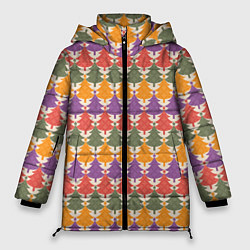 Куртка зимняя женская Ёлочки, цвет: 3D-черный