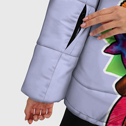 Куртка зимняя женская Магический аксолотль, цвет: 3D-светло-серый — фото 2