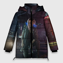 Куртка зимняя женская Cyberpunk 2077, цвет: 3D-черный