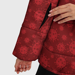 Куртка зимняя женская Covid-19, цвет: 3D-красный — фото 2