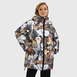 Куртка зимняя женская Dogs, цвет: 3D-черный — фото 2