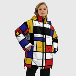 Куртка зимняя женская Color blocking, цвет: 3D-черный — фото 2