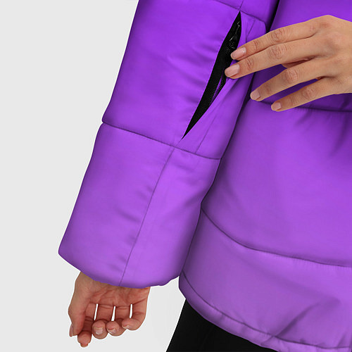 Женская зимняя куртка Фиолетовый космос / 3D-Красный – фото 5