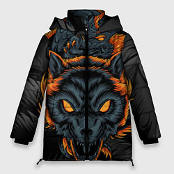 Женская зимняя куртка Волк и дракон