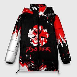 Куртка зимняя женская Чёрный клевер, цвет: 3D-красный
