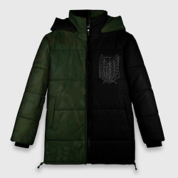 Куртка зимняя женская Атака на титанов, цвет: 3D-светло-серый