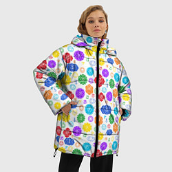 Куртка зимняя женская Чакры, цвет: 3D-черный — фото 2