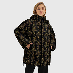 Куртка зимняя женская Будда, цвет: 3D-черный — фото 2