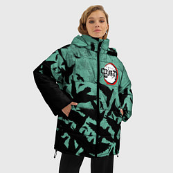Куртка зимняя женская DEMON SLAYER KIMETSU NO YAIBA, цвет: 3D-светло-серый — фото 2