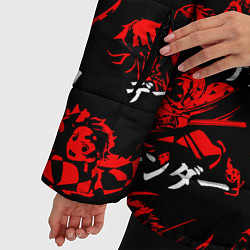 Куртка зимняя женская КЛИНОК, РАССЕКАЮЩИЙ ДЕМОНОВ, цвет: 3D-светло-серый — фото 2