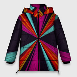 Куртка зимняя женская Полосы, цвет: 3D-черный