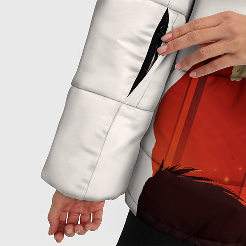 Женская зимняя куртка Атака Титанов / 3D-Светло-серый – фото 5