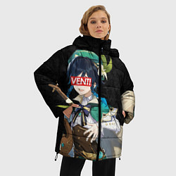 Куртка зимняя женская Genshin Impact VENTI, цвет: 3D-светло-серый — фото 2