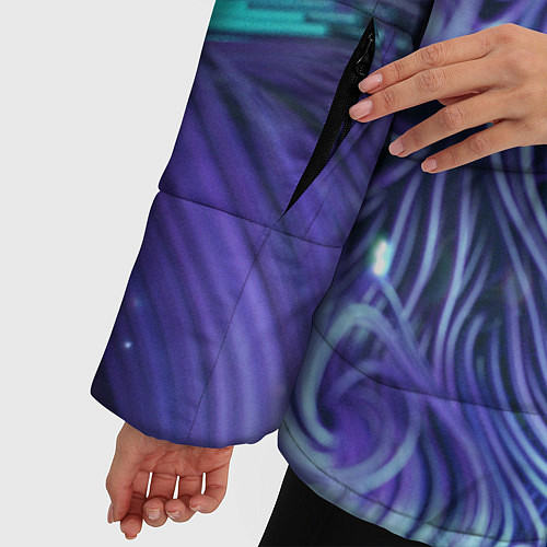 Женская зимняя куртка Абстракция / 3D-Светло-серый – фото 5