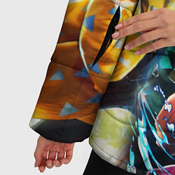 Куртка зимняя женская КЛИНОК РАССЕКАЮЩИЙ ДЕМОНОВ ПЕРСОНАЖИ, цвет: 3D-черный — фото 2