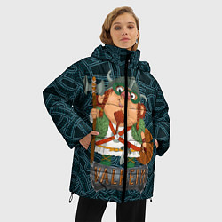 Куртка зимняя женская Valheim веселый викинг, цвет: 3D-светло-серый — фото 2