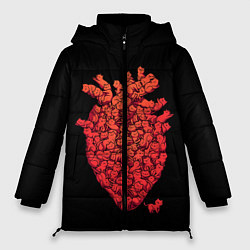 Куртка зимняя женская Сердце Из Котиков, цвет: 3D-черный