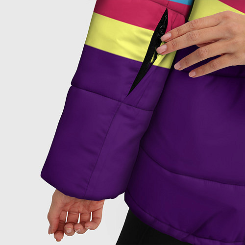 Женская зимняя куртка Геометрическая Абстракция / 3D-Красный – фото 5