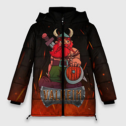 Женская зимняя куртка Valheim викинг в огне