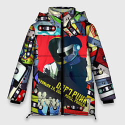 Куртка зимняя женская Daft Punk Records, цвет: 3D-красный