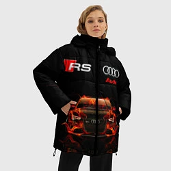 Куртка зимняя женская AUDI RS 5 FIRE АУДИ РС 5, цвет: 3D-черный — фото 2