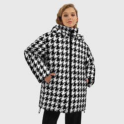 Куртка зимняя женская Гусиная лапка, цвет: 3D-черный — фото 2