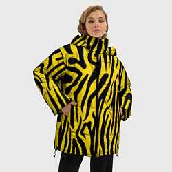 Куртка зимняя женская Тигровые полоски, цвет: 3D-красный — фото 2