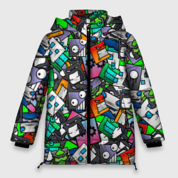 Женская зимняя куртка Geometry Dash Pattern Z