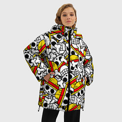 Куртка зимняя женская ONE PIECE ВАН ПИС УЗОР, цвет: 3D-черный — фото 2