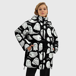 Куртка зимняя женская Boo Привидения, цвет: 3D-черный — фото 2