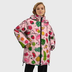 Куртка зимняя женская Фламинго Лето, цвет: 3D-черный — фото 2