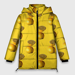 Куртка зимняя женская Летние лимоны, цвет: 3D-черный