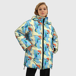 Куртка зимняя женская Rainbow Dash, цвет: 3D-светло-серый — фото 2