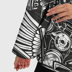Куртка зимняя женская Механика Автомобиль, цвет: 3D-черный — фото 2