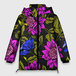Женская зимняя куртка Цветочный Паттерн