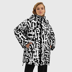 Куртка зимняя женская КАЛЛИГРАФИЯ CALLIGRAPHY, цвет: 3D-черный — фото 2