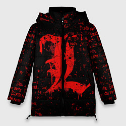 Женская зимняя куртка Тетрадь смерти Логотип red