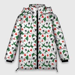 Куртка зимняя женская Тузы, цвет: 3D-красный