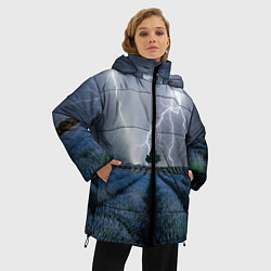 Куртка зимняя женская Молнии, цвет: 3D-черный — фото 2