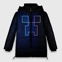 Куртка зимняя женская Неоновый крипер, цвет: 3D-черный