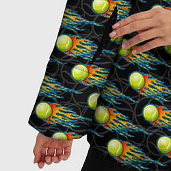Куртка зимняя женская Теннисные Мячики, цвет: 3D-черный — фото 2