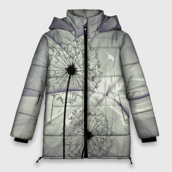Куртка зимняя женская Одуванчики, цвет: 3D-черный