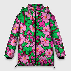 Женская зимняя куртка Цветы Сакуры, Sakura