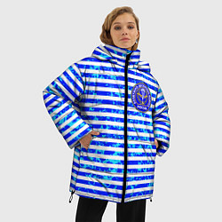 Куртка зимняя женская Тельняшка со значком ВДВ, цвет: 3D-черный — фото 2